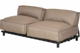 Emma 2-seter uten arm - Sunbrella Taupe Chiné