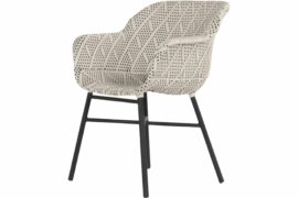 Delphine spisestol - white/black