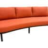 Curve 3-seter sofa - Svart / Terracotta